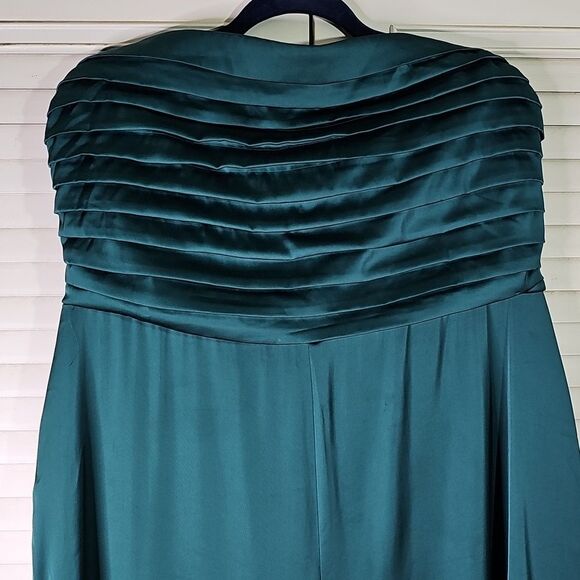 Jumpsuit Prom Evening By Abercrombie & Fitch Strapless Satin Look Size XLT - Picture 2 of 7